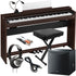Collage of items included in the Casio Celviano AP-S200 Digital Piano - Rosewood COMPLETE HOME BUNDLE PLUS