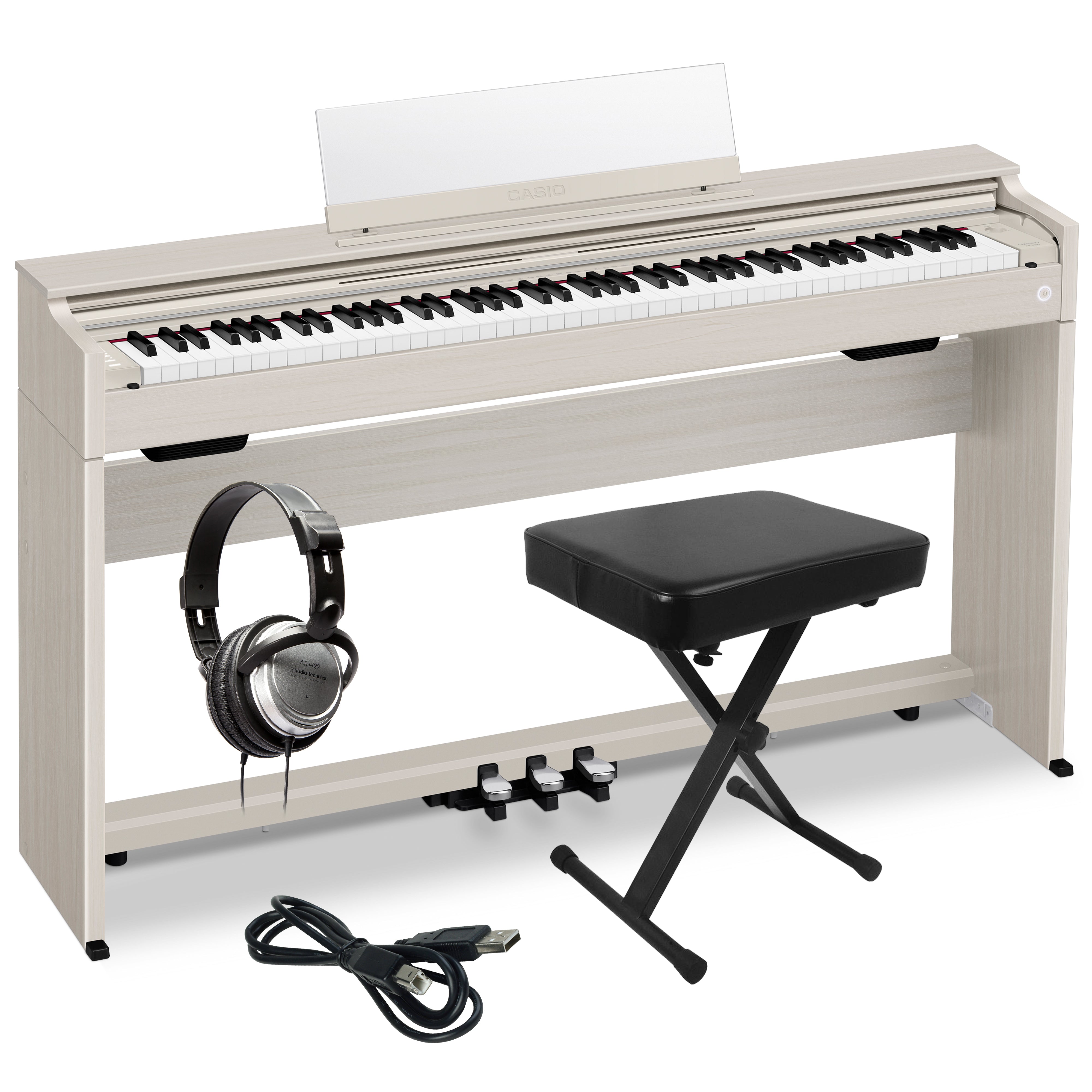 Casio Celviano AP-S200 Digital Piano - Grey Beige COMPLETE HOME BUNDLE
