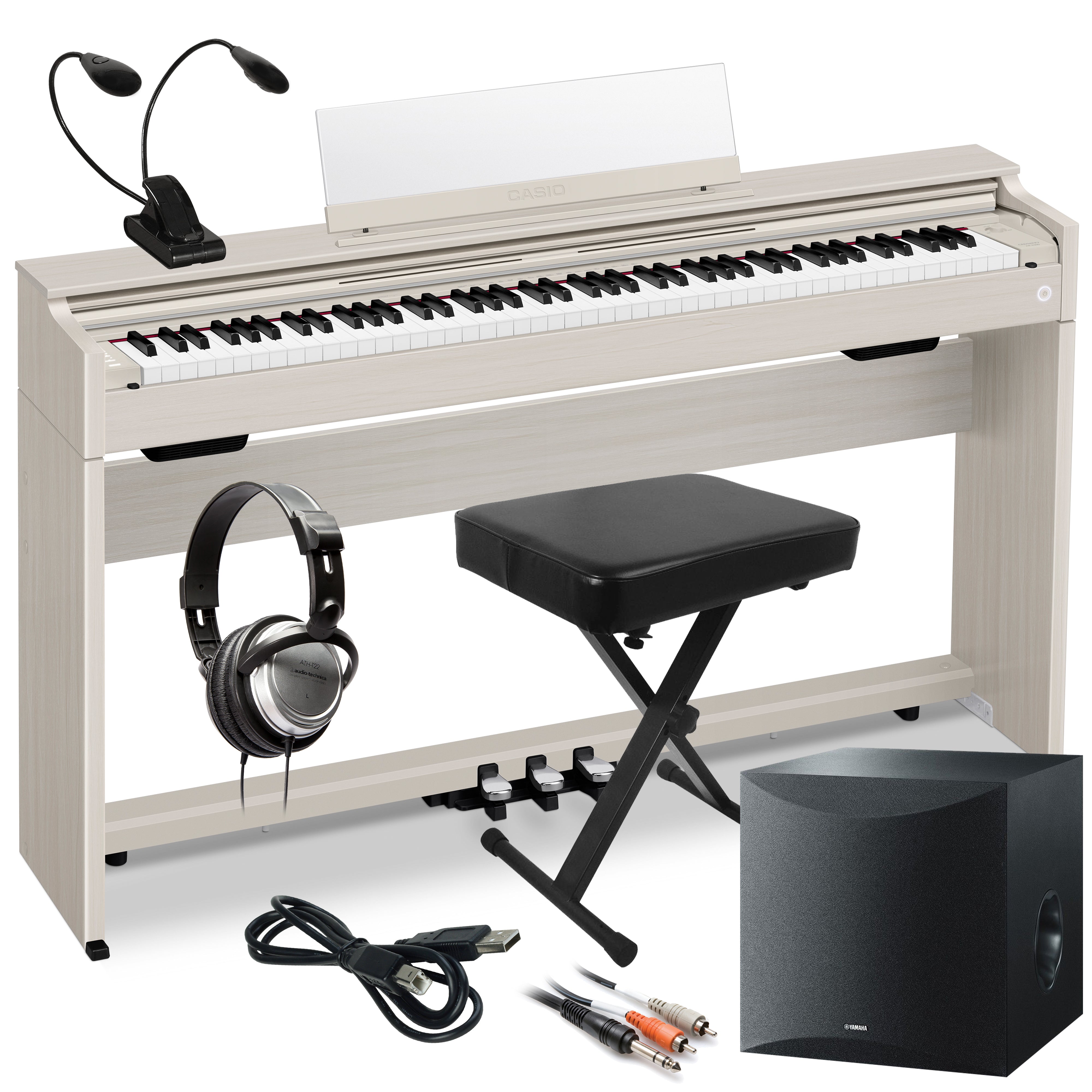 Casio Celviano AP-S200 Digital Piano - Grey Beige COMPLETE HOME BUNDLE PLUS