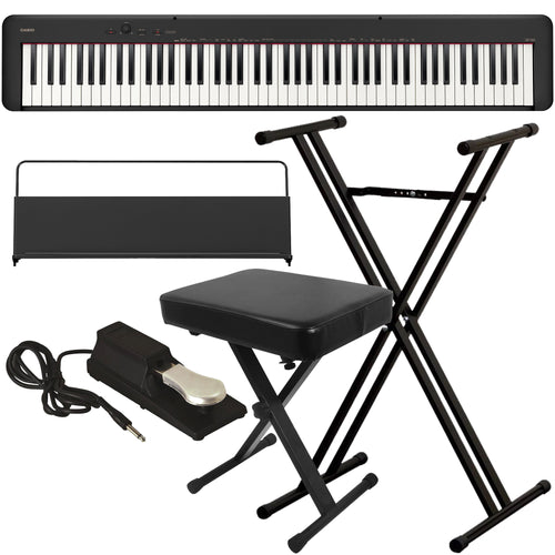 Casio CDP-S160 Compact Digital Piano - Black KEY ESSENTIALS BUNDLE