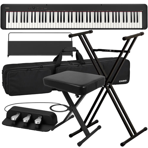 Casio CDP-S160 Compact Digital Piano - Black STAGE ESSENTIALS BUNDLE