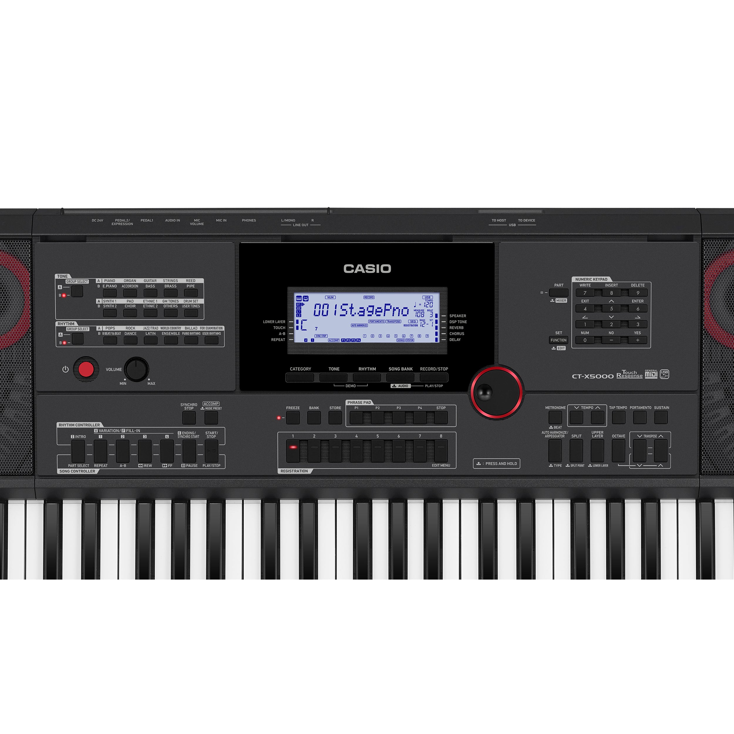 Casio CT-X5000 61-Key Portable Keyboard, View 3