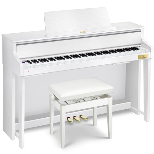 Casio Celviano Grand Hybrid GP-310 Digital Piano - Natural White Wood - Right view with bench
