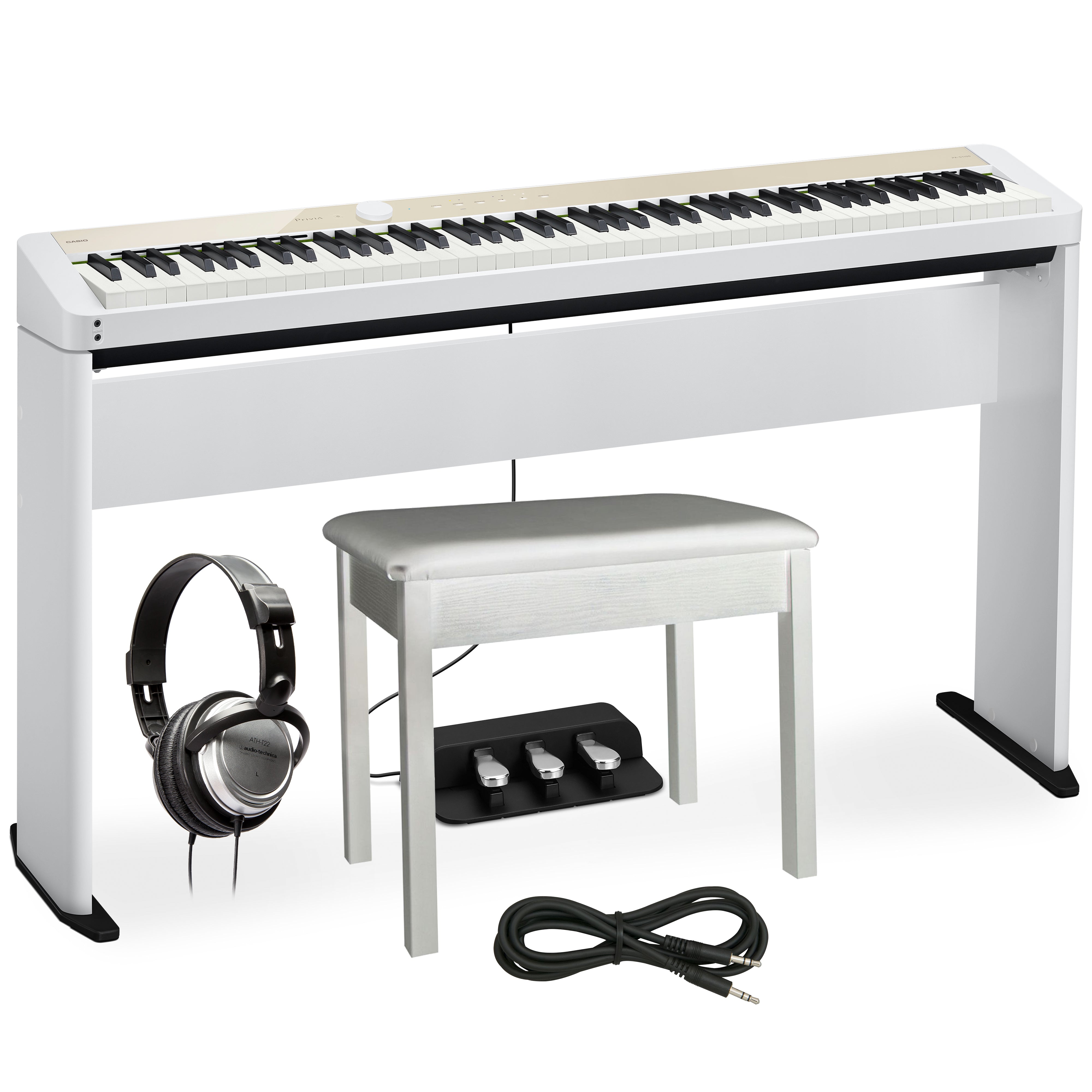 Casio Privia PX-S1100 Digital Piano - Mellow Beige COMPLETE HOME BUNDLE
