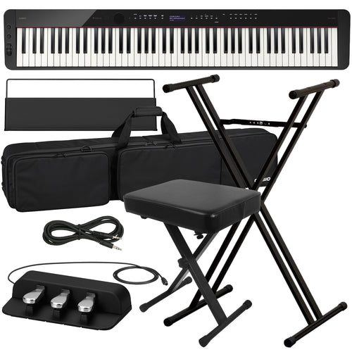 Casio PX-S3100 Digital Piano - Black STAGE ESSENTIALS BUNDLE
