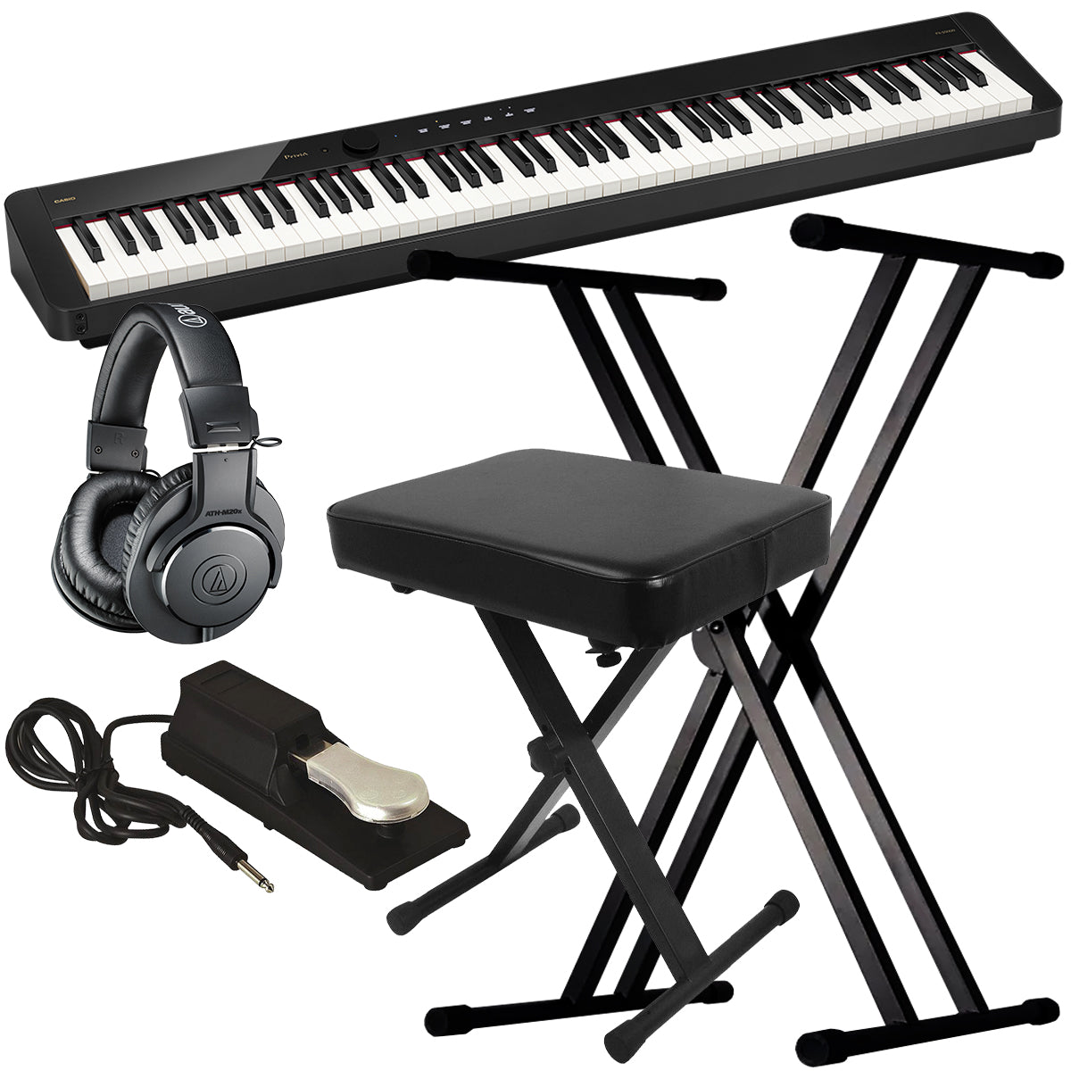 Casio PX-S5000 Digital Piano  - Black KEY ESSENTIALS BUNDLE