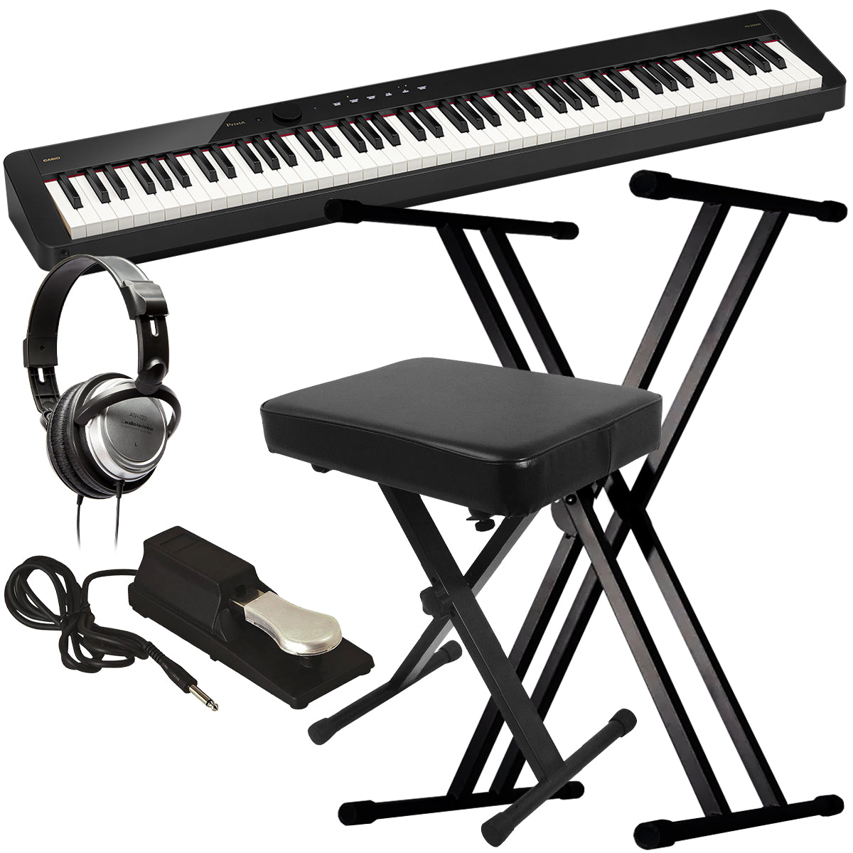 Casio PX-S5000 Digital Piano  - Black KEY ESSENTIALS BUNDLE