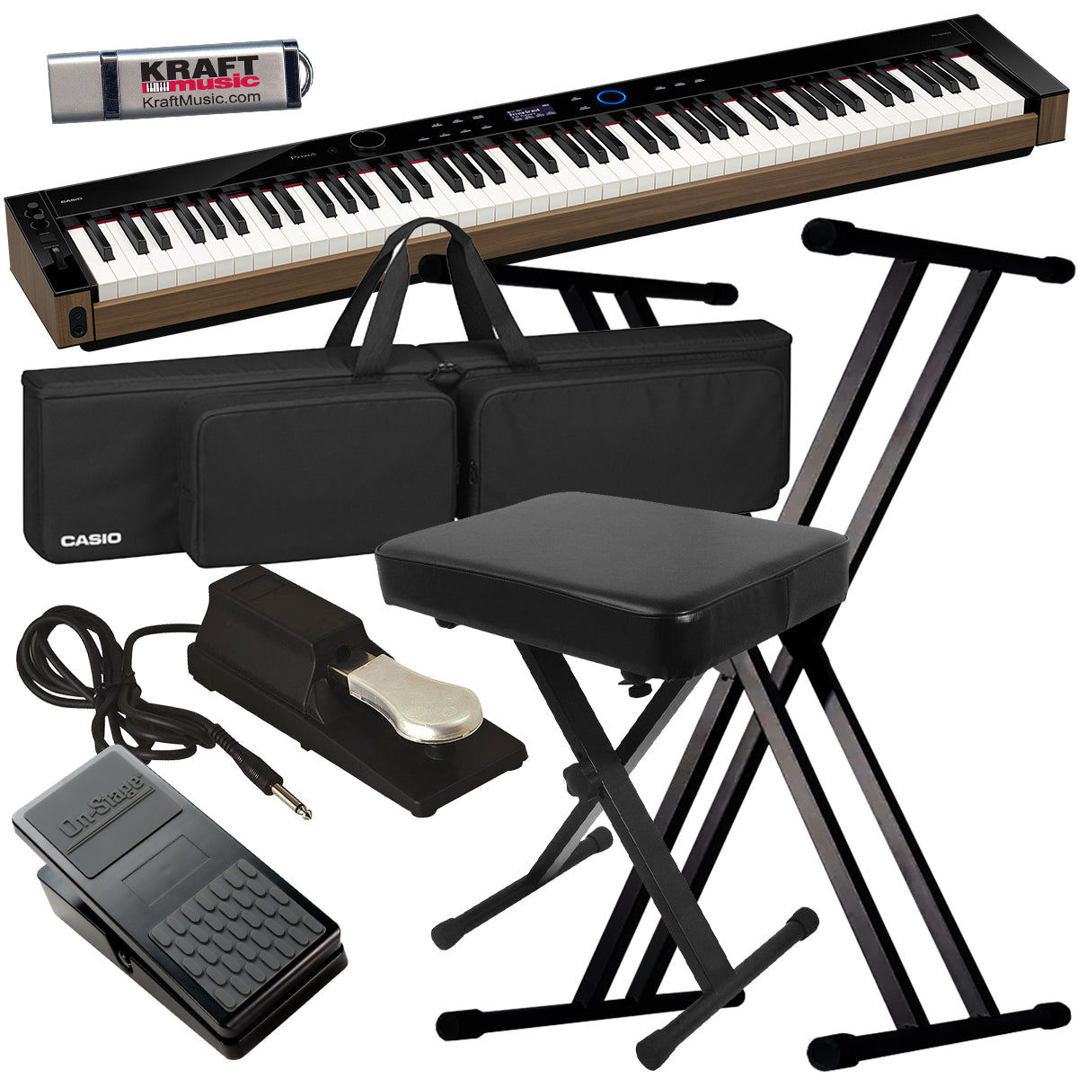Casio PX-S6000 Digital Piano - Black STAGE ESSENTIALS BUNDLE