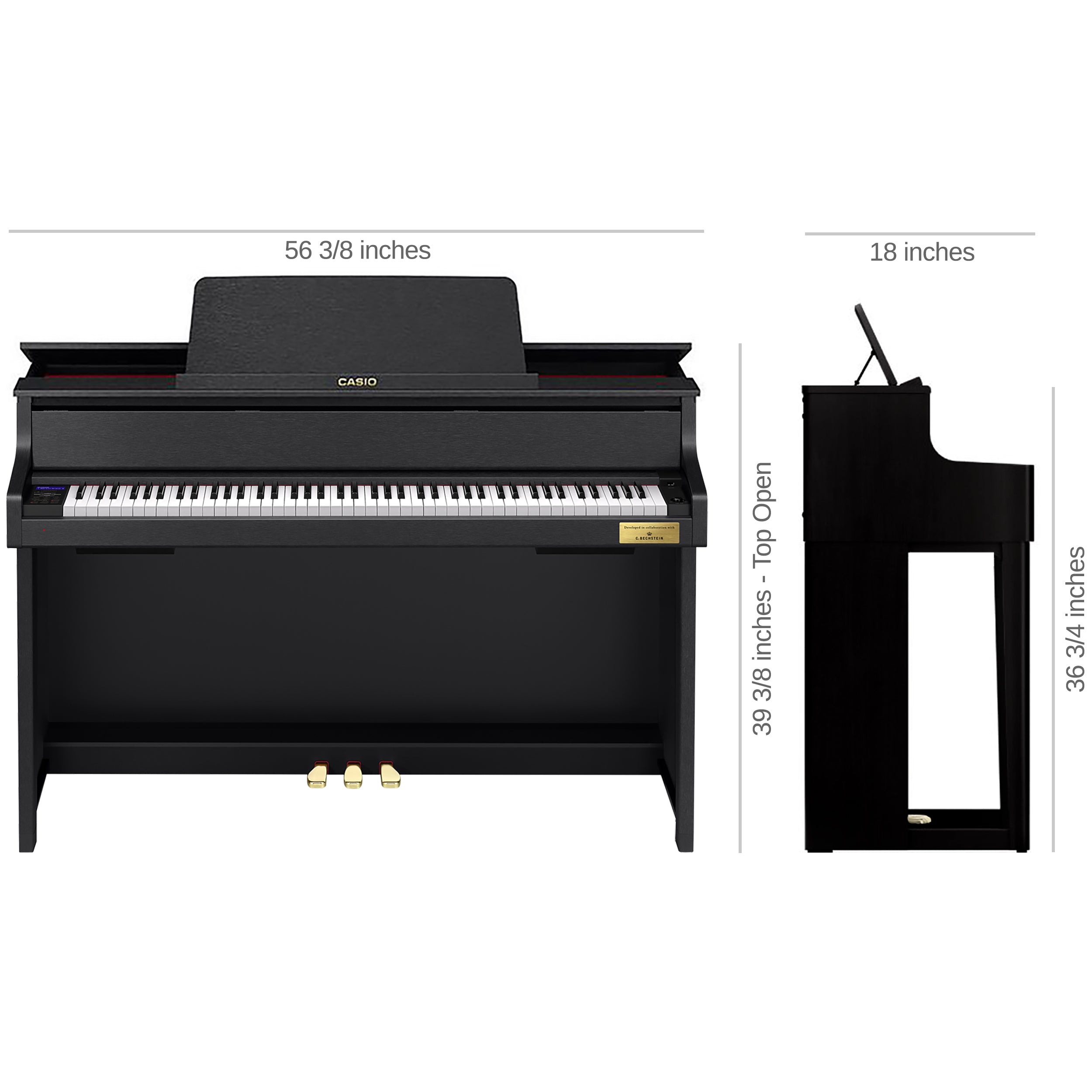 Casio Celviano Grand Hybrid GP-310 Digital Piano - Natural White