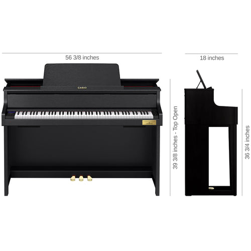 Casio Celviano Grand Hybrid GP-310 - Dimensions