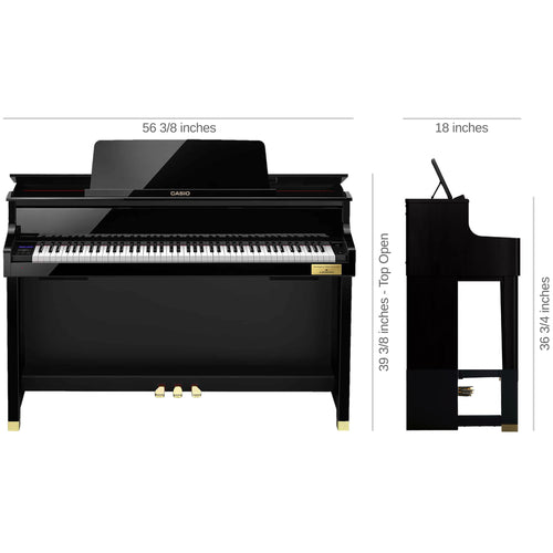 Casio Celviano Grand Hybrid GP-510 - Dimensions 