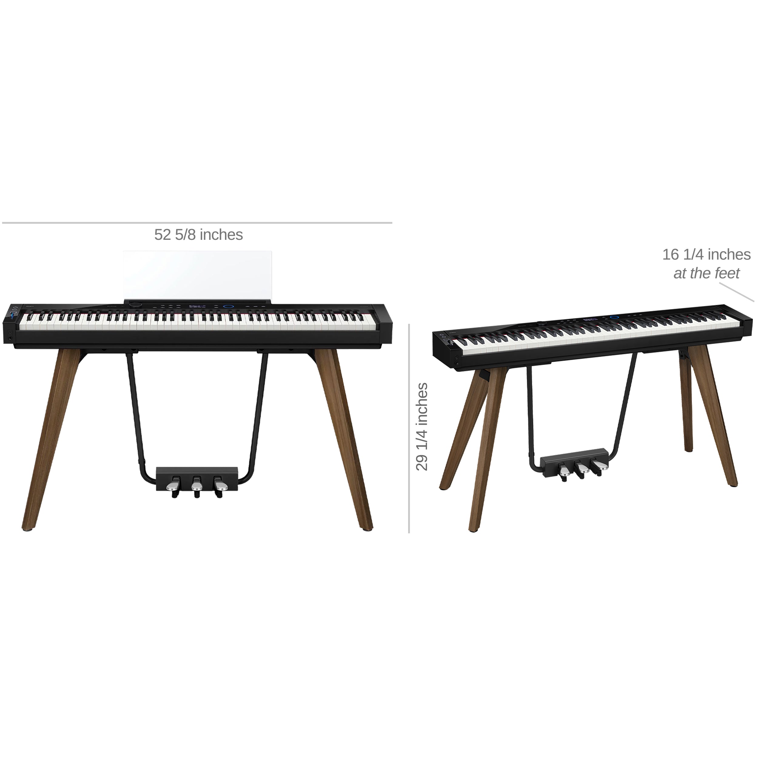 Casio PXS7000 Digital Piano - Dimensions