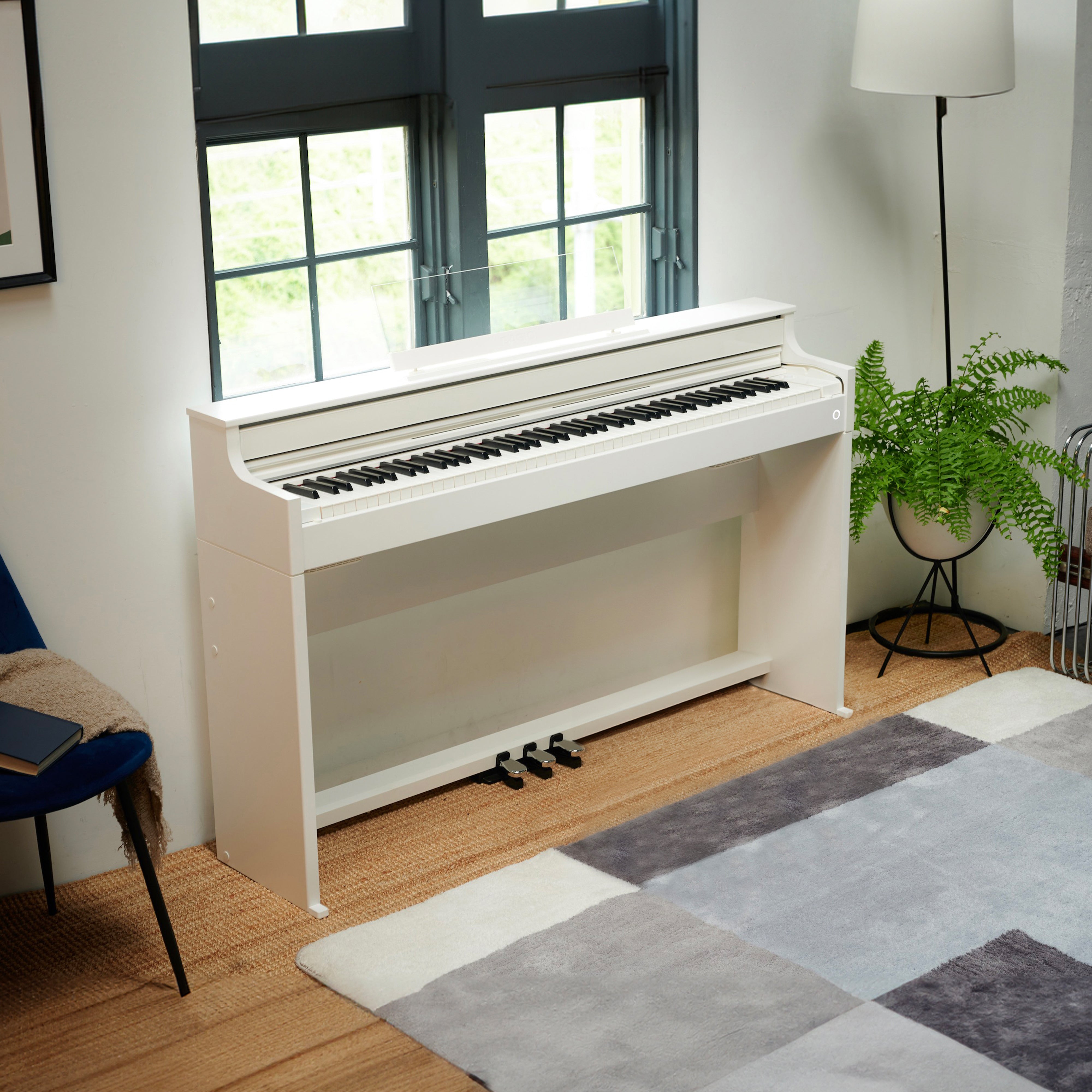 Casio Celviano AP-S450 Digital Piano - White - in a quaint living space