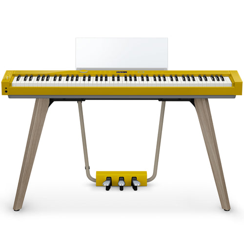 Front view of a Harmonious Mustard Casio PX-S7000 digital piano
