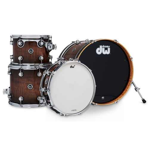 Drum Workshop DEKTEX04TACMB DWe 4pc Shell Pack, Curly Maple Burst Exotic - View 1