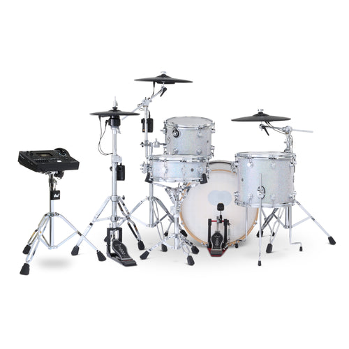 Drum Workshop DWe 4pc Kit with V51 Module and Roland Cymbals - Diamond Nebula, View 2
