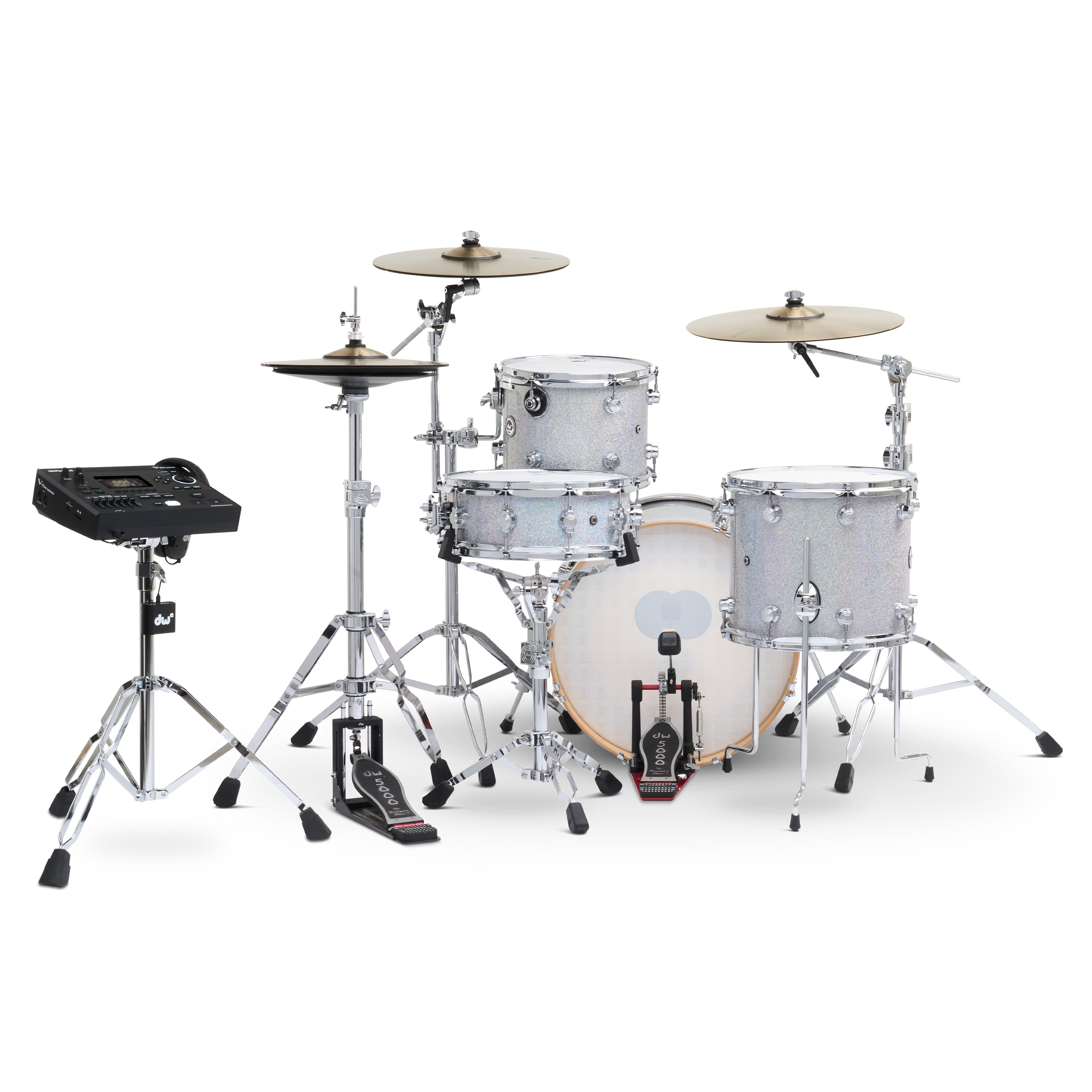 Drum Workshop DWe 4pc Kit with V51 Module and DWe Cymbals - Diamond Nebula, View 2
