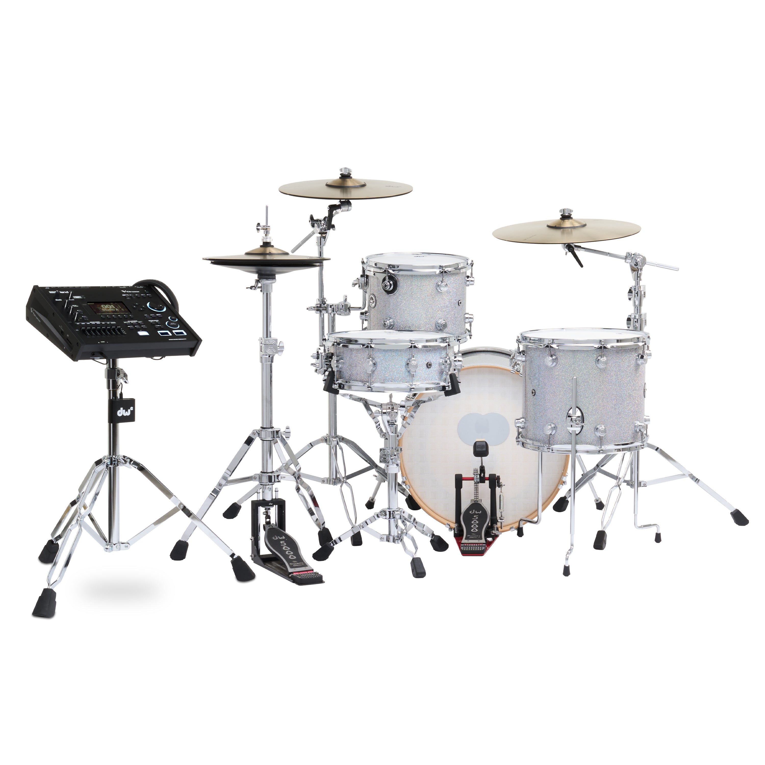 Drum Workshop DWe 4pc Kit with V71 Module and DWe Cymbals - Diamond Nebula, View 2