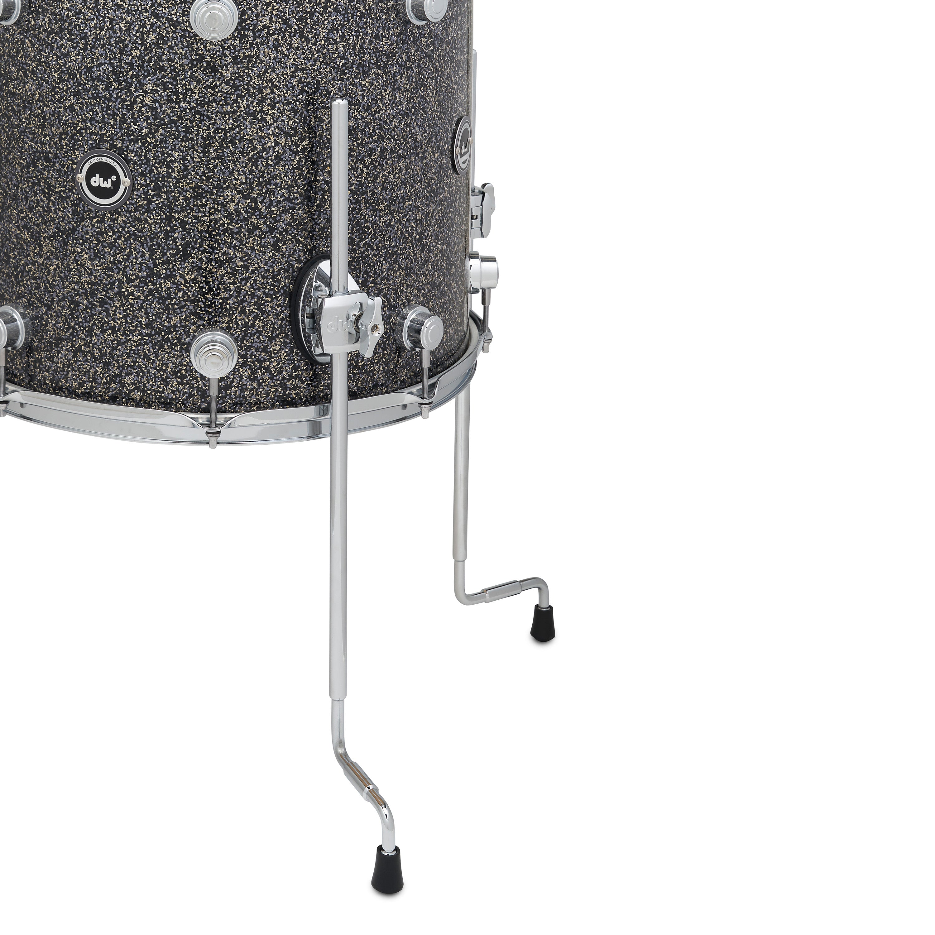 Drum with a stand on a white background