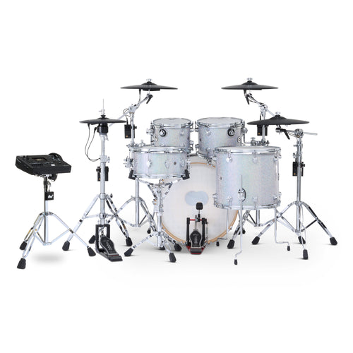Drum Workshop DWe 5pc Kit with V51 Module and Roland Cymbals - Diamond Nebula, View 2