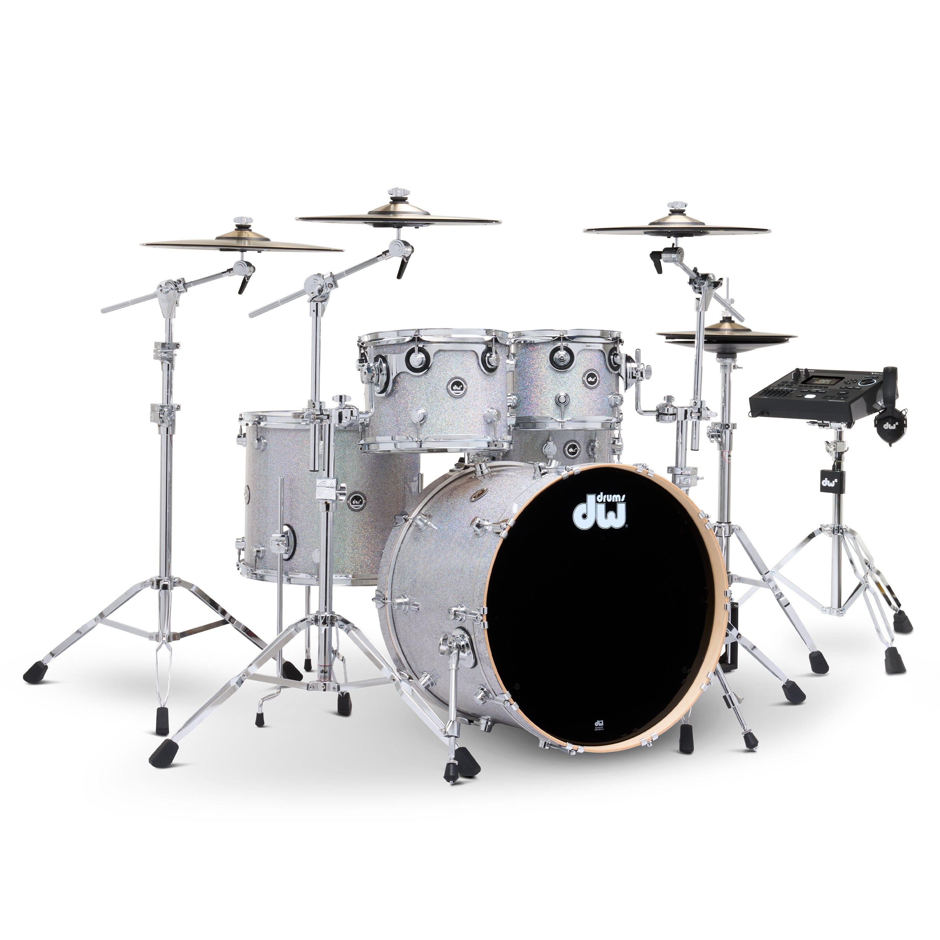 Drum Workshop DWe 5pc Kit with V51 Module and DWe Cymbals - Diamond Nebula, View 1