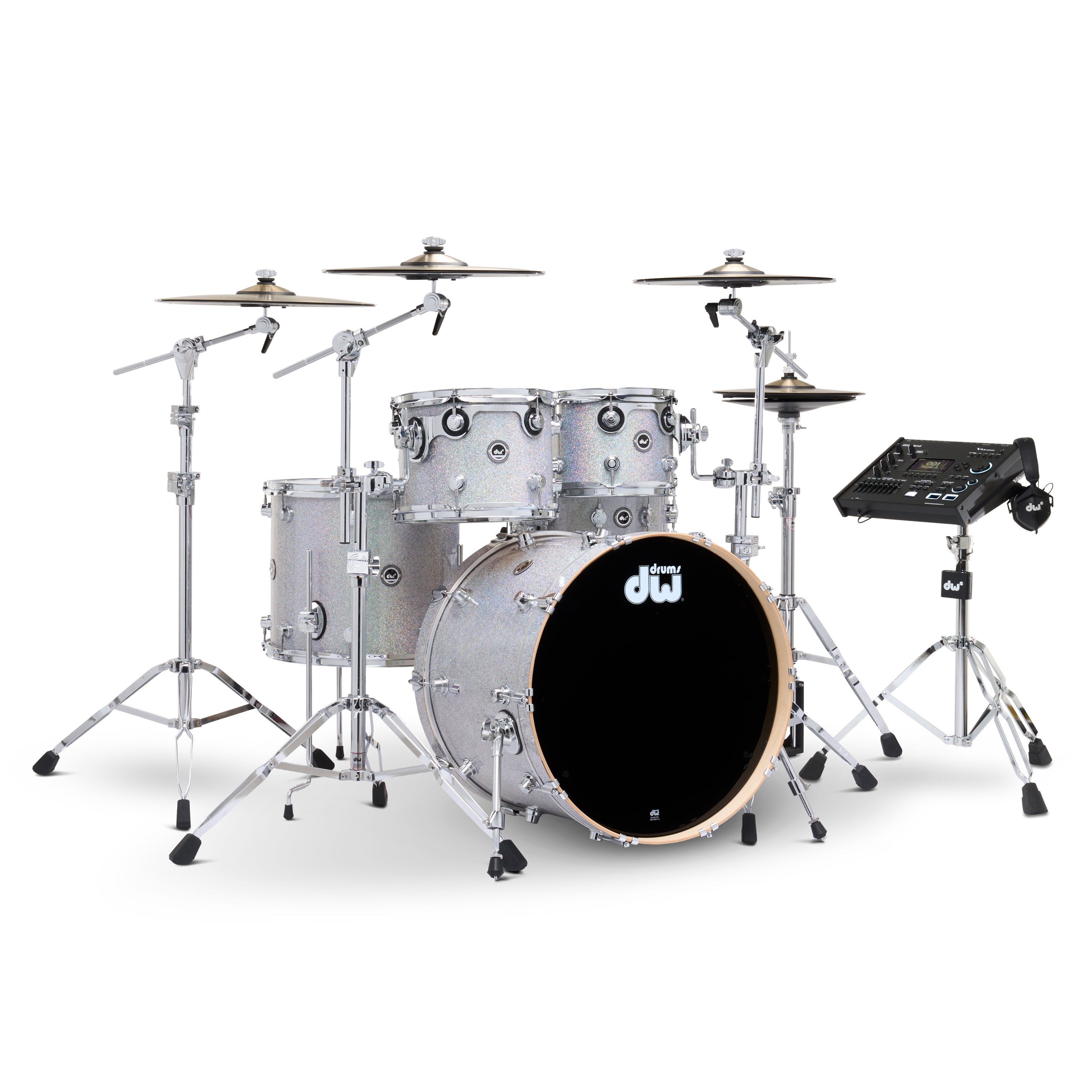 Drum Workshop DWe 5pc Kit with V71 Module and DWe Cymbals - Diamond Nebula, View 1