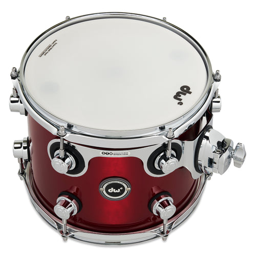 Drum Workshop DWe Rack Tom 8x10" - Black Cherry Metallic, View 2