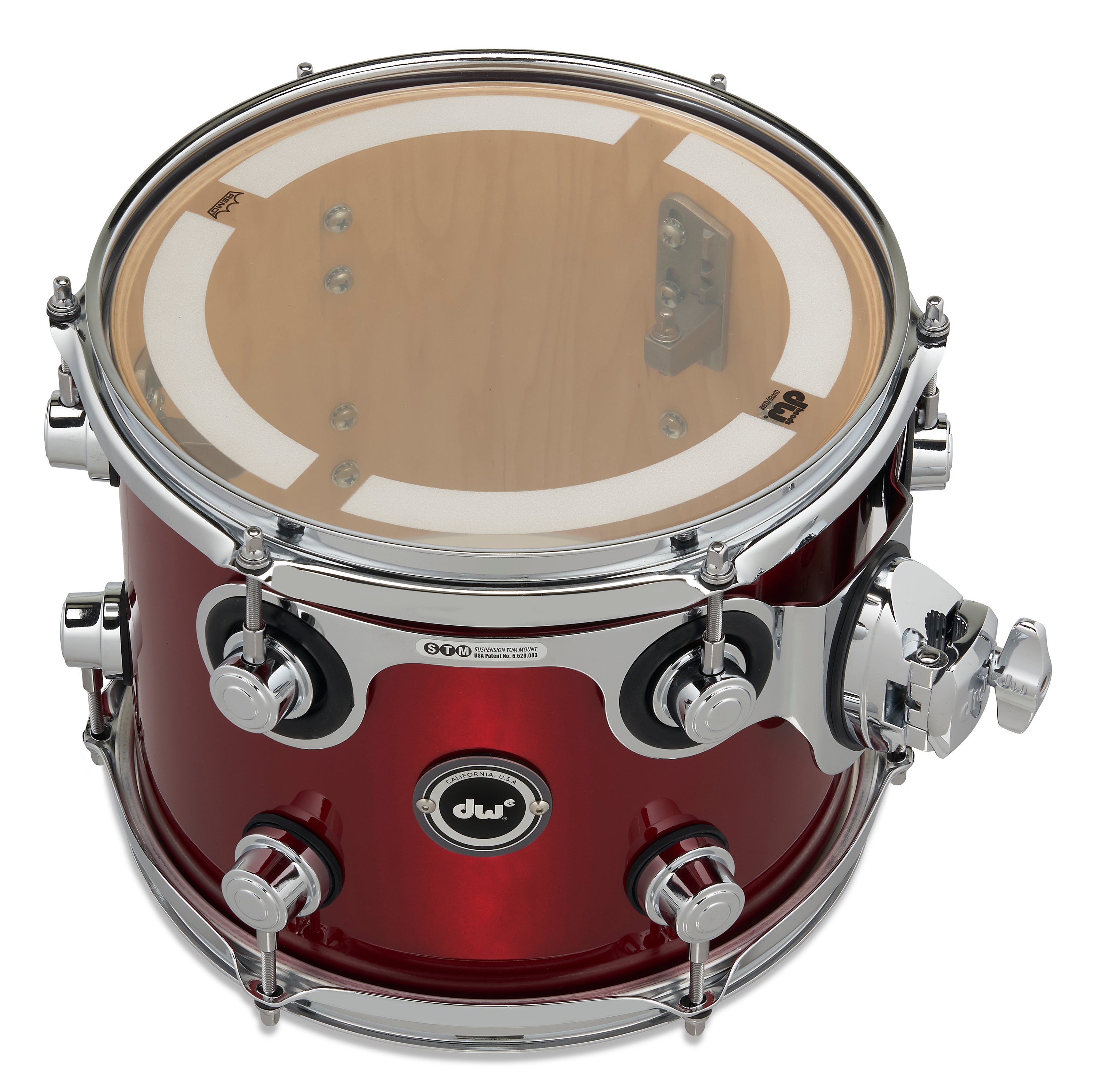 Drum Workshop DWe Rack Tom 8x10" - Black Cherry Metallic, View 3