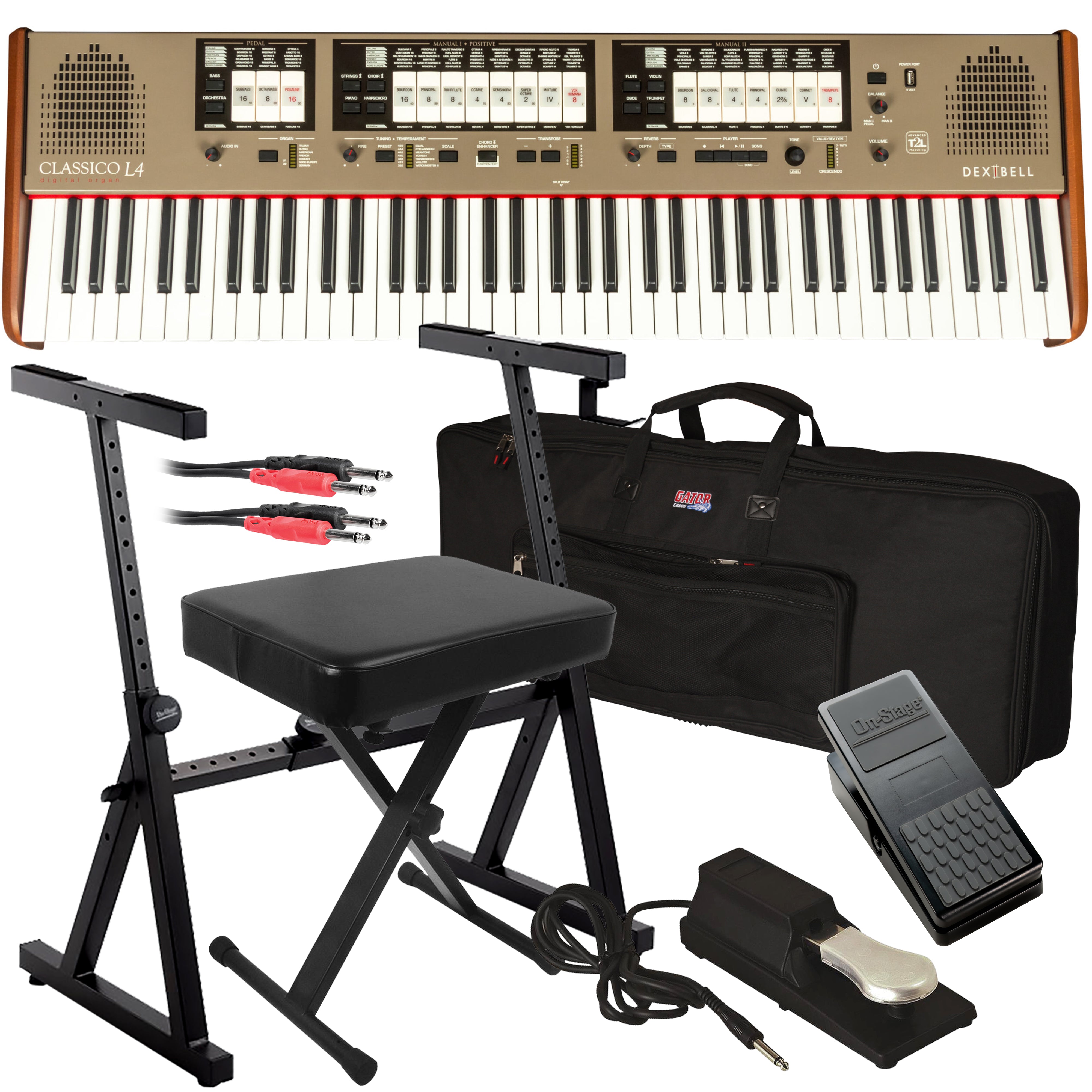 Dexibell Classico L4 76-Key Digital Organ STAGE ESSENTIALS BUNDLE