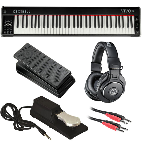 Collage of items included in the Dexibell VIVO S2 68-Key Digital Stage Piano BONUS PAK
