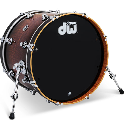 Drum Workshop DWe Bass Drum 14x20" - Candy Black Burst Over Curly Maple Exotic