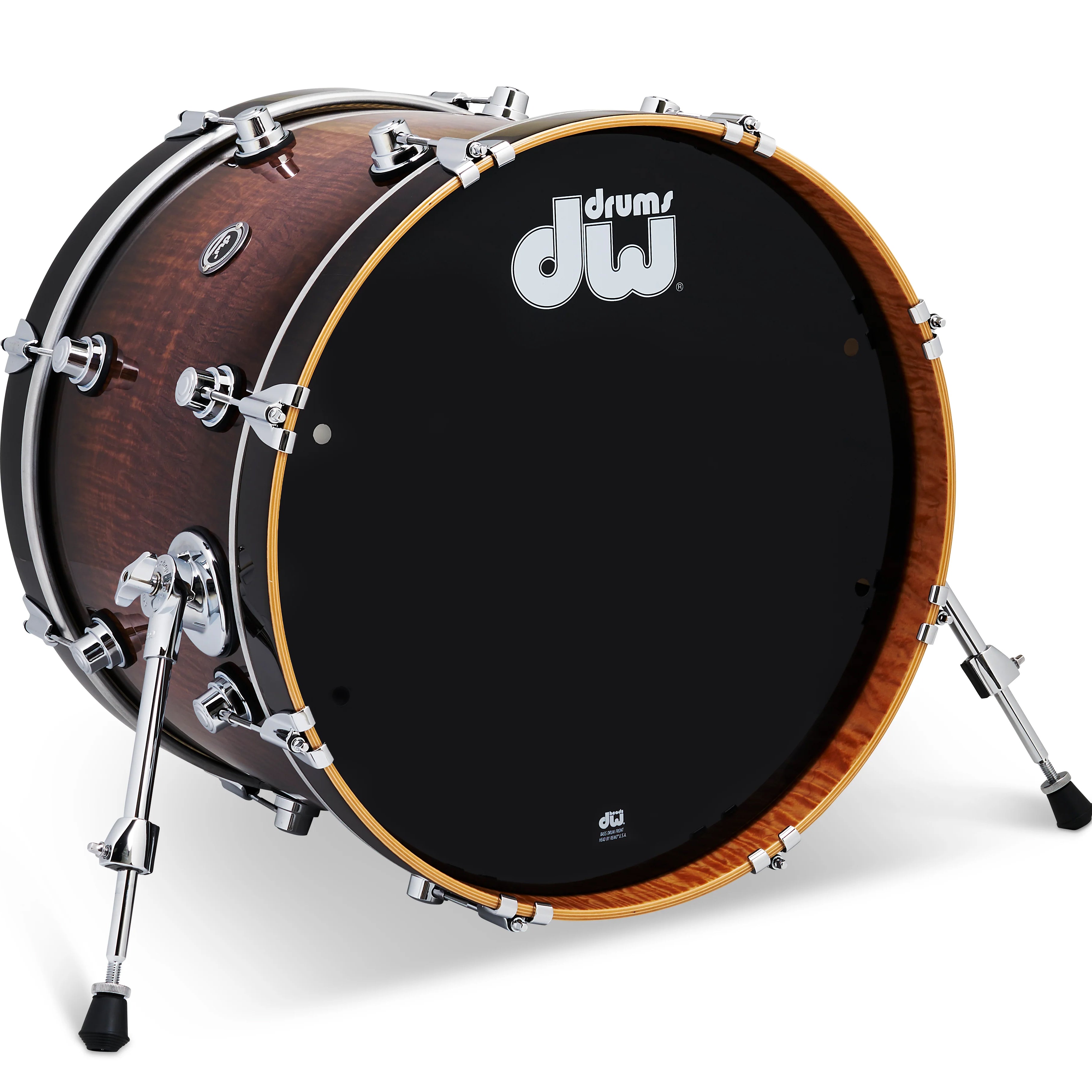 Drum Workshop DWe Bass Drum 14x20" - Candy Black Burst Over Curly Maple Exotic