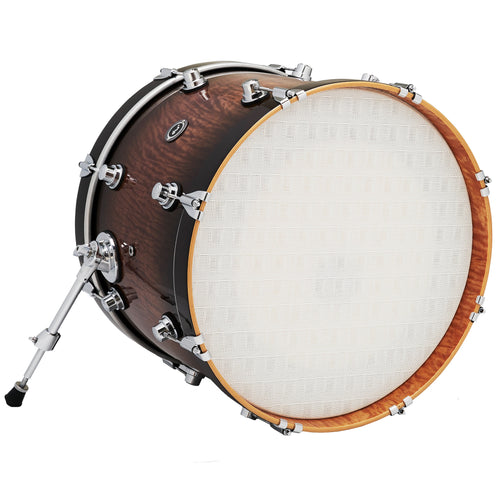 Drum Workshop DWe Bass Drum 14x20" - Candy Black Burst Over Curly Maple Exotic, View 3