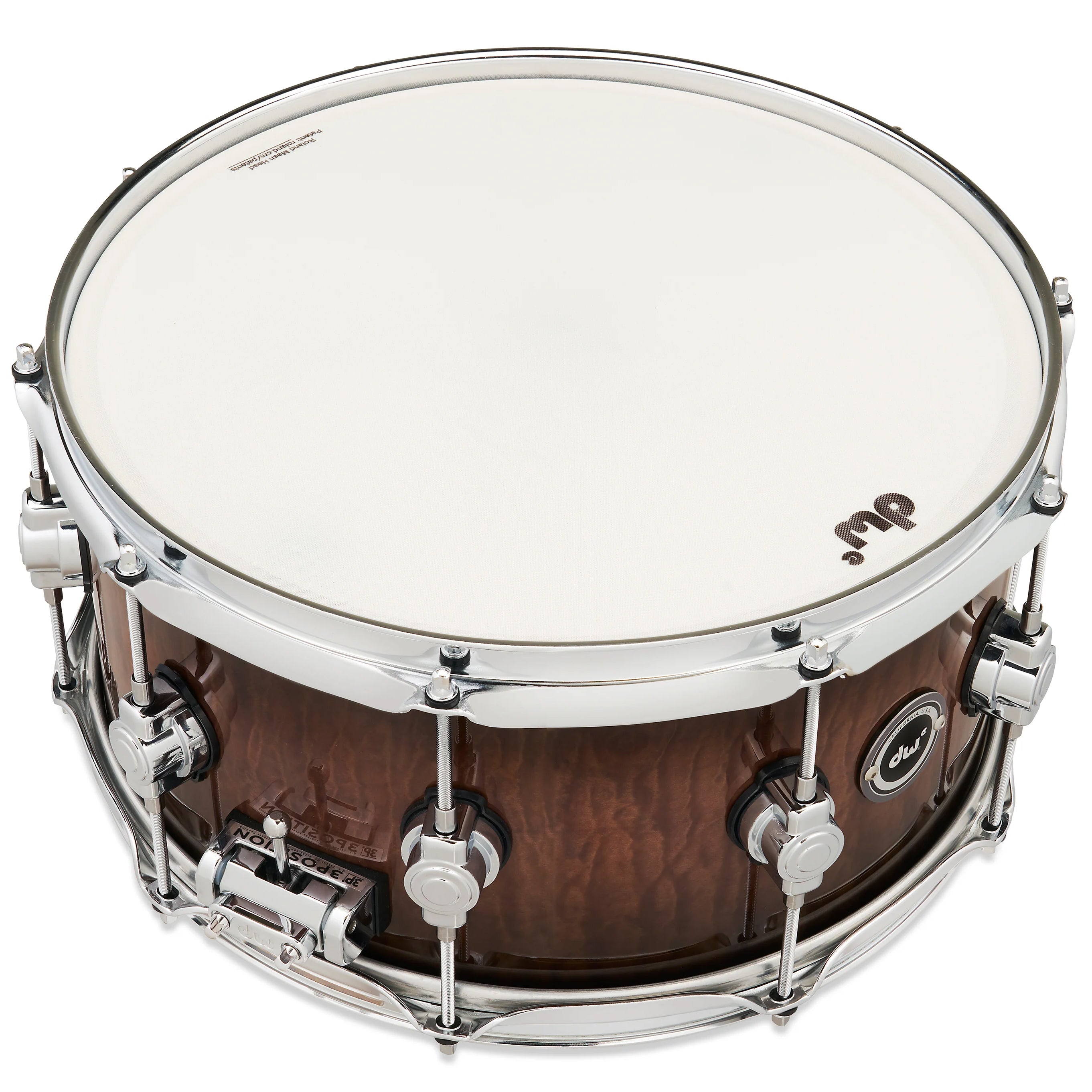 Drum Workshop DWe Snare 6.5x14" - Curly Maple Burst, View 6