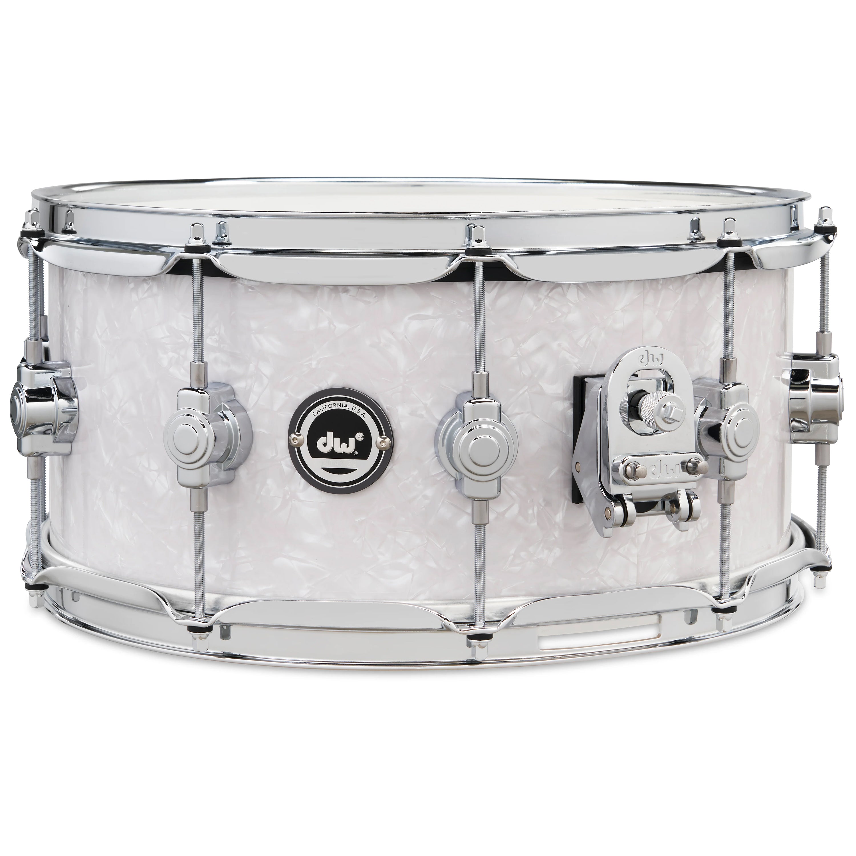Drum Workshop DWe Snare 6.5x14" - White Marine Pearl, View 7