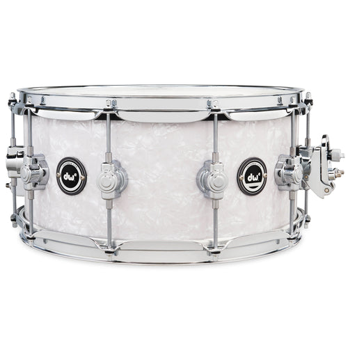 Drum Workshop DWe Snare 6.5x14" - White Marine Pearl, View 1