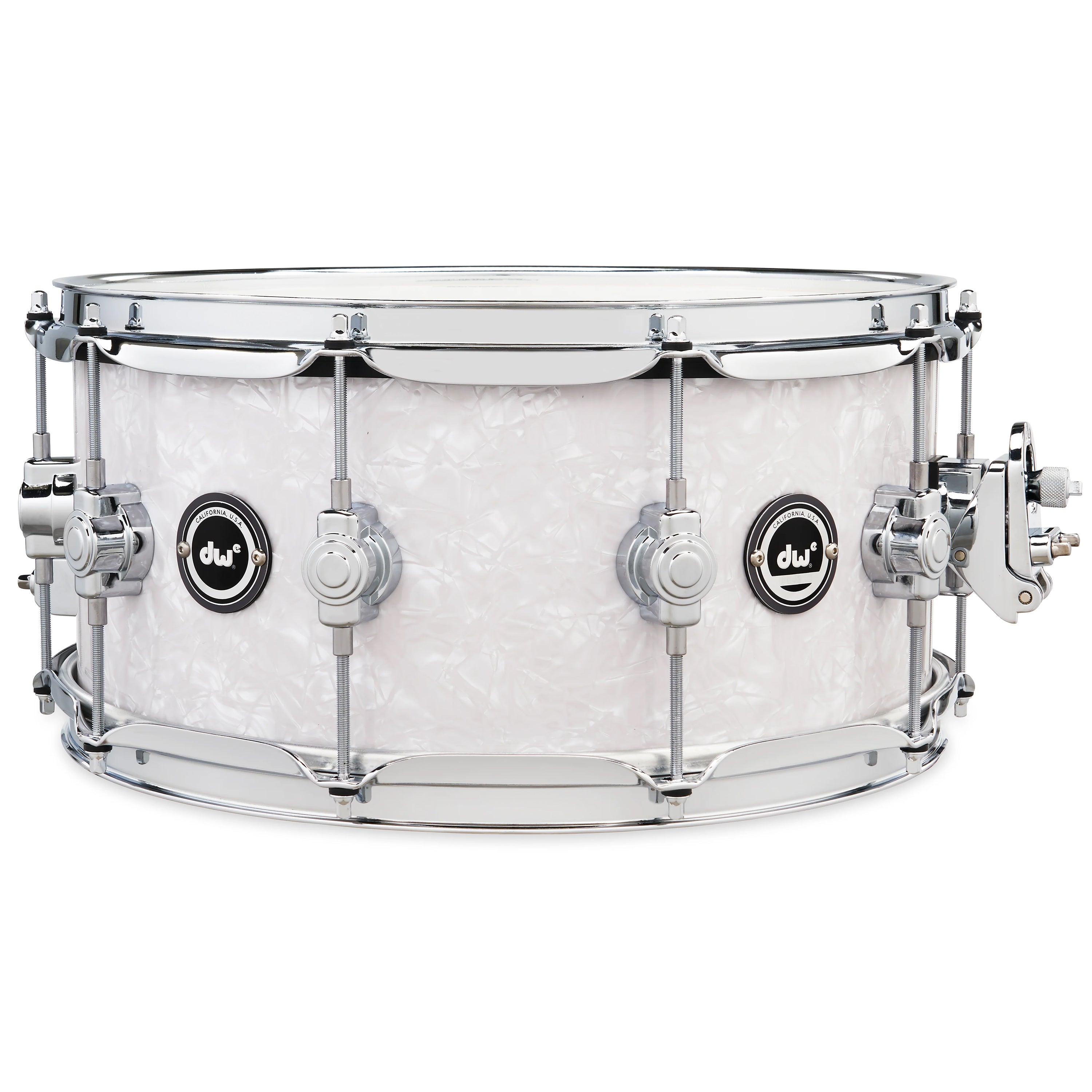 Drum Workshop DWe Snare 6.5x14" - White Marine Pearl, View 1