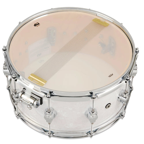 Drum Workshop DWe Snare 6.5x14" - White Marine Pearl, View 3