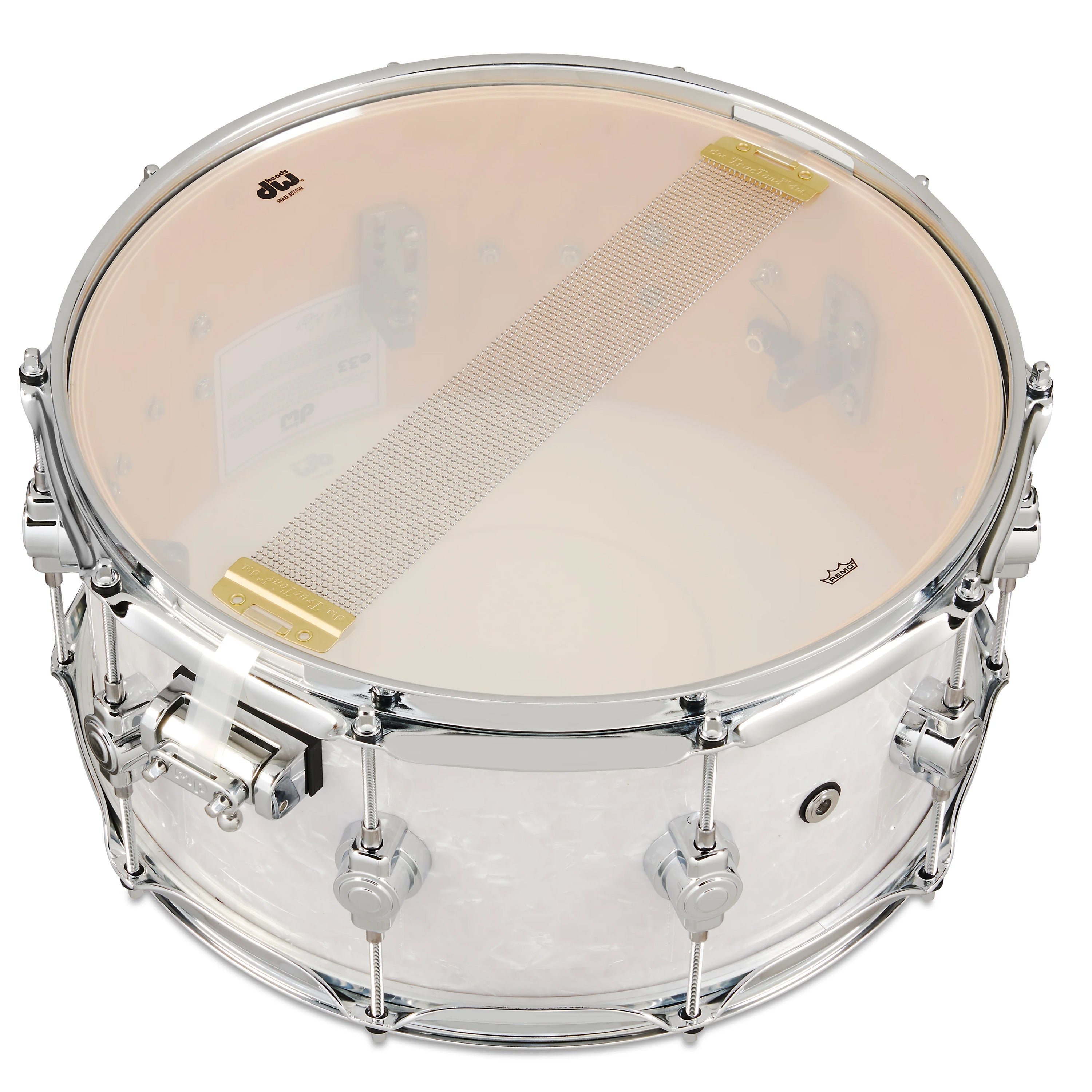 Drum Workshop DWe Snare 6.5x14" - White Marine Pearl, View 3