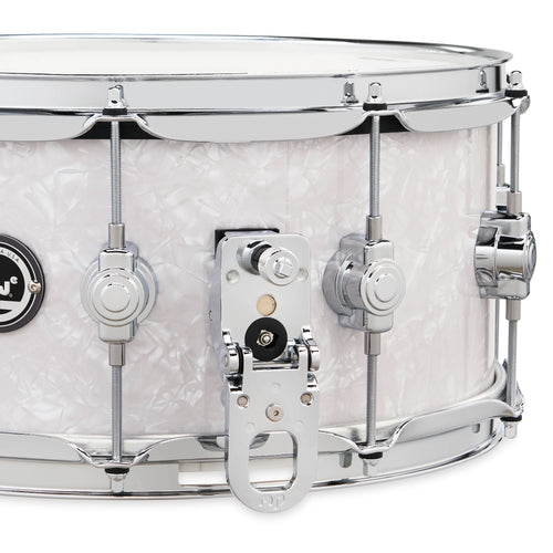 Drum Workshop DWe Snare 6.5x14" - White Marine Pearl, View 2