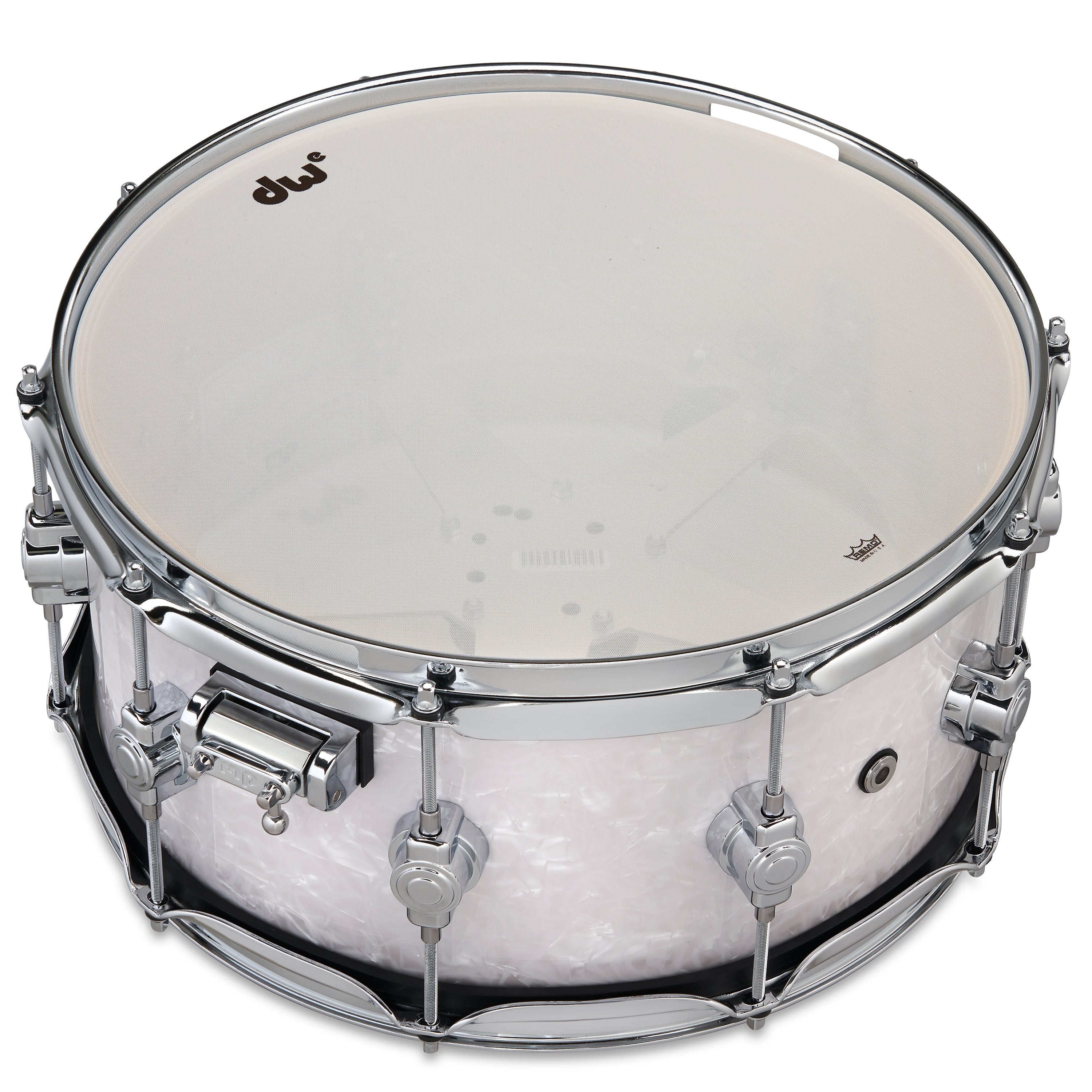 Drum Workshop DWe Snare 6.5x14" - White Marine Pearl, View 4