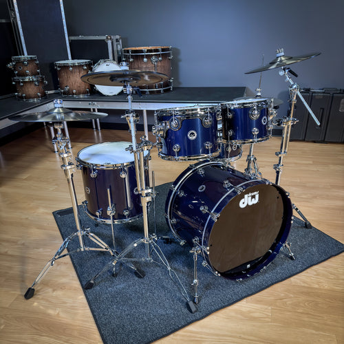 Drum Workshop DEKTLC05TBMBMCP DWe 5-Piece, Midnight Blue Metallic COMPLETE DRUM KIT - View 18