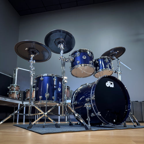 Drum Workshop DEKTLC05TBMBMCP DWe 5-Piece, Midnight Blue Metallic COMPLETE DRUM KIT - View 5