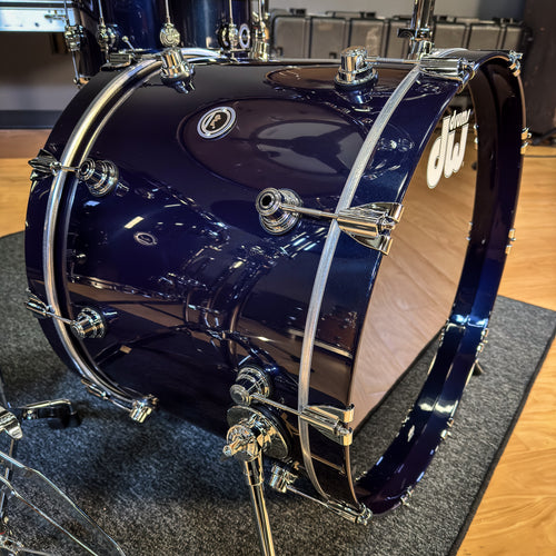 Drum Workshop DEKTLC04TAMBMCP DWe 4-Piece, Midnight Blue Metallic COMPLETE DRUM KIT - View 2
