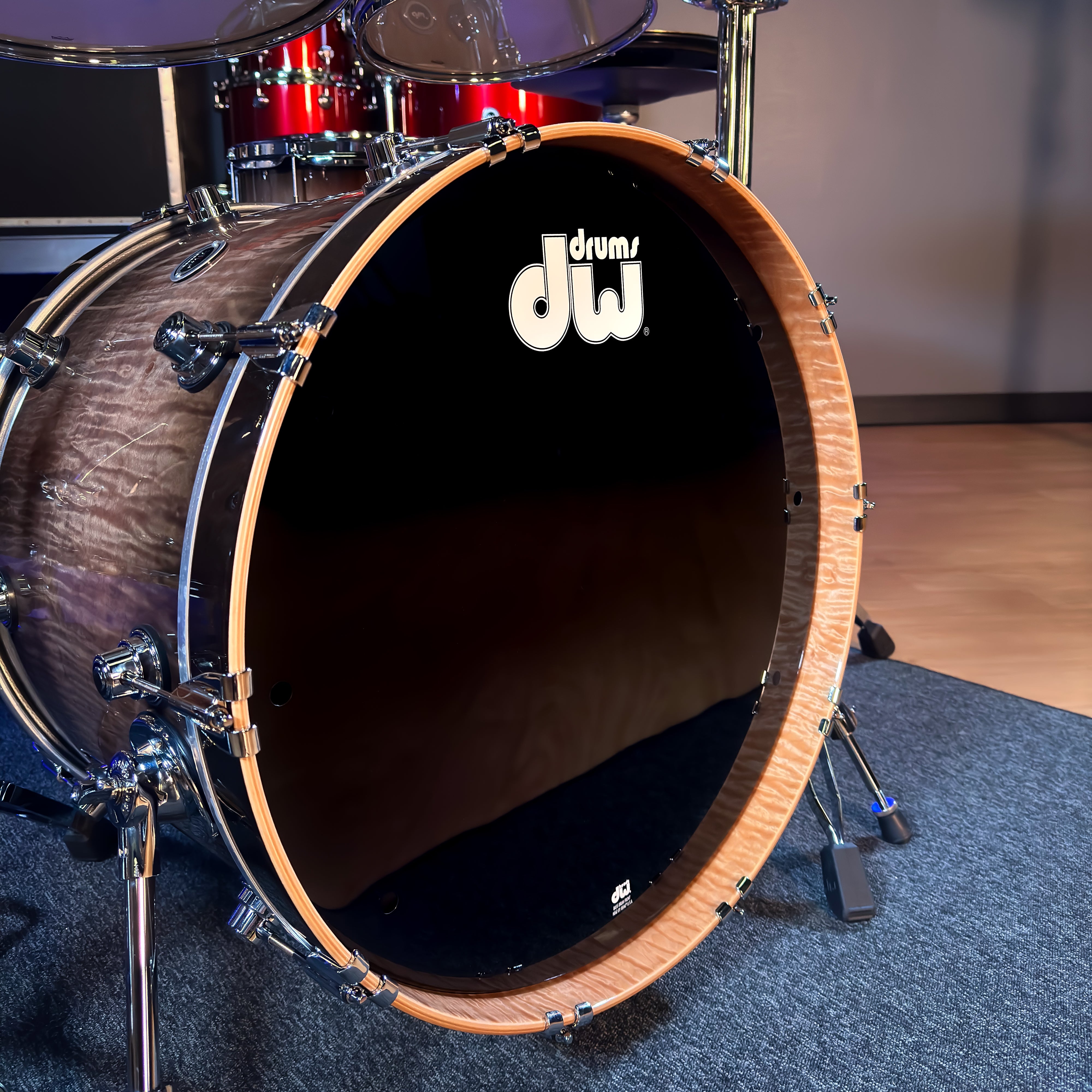 Drum Workshop DEKTEX04TACMB DWe 4pc Shell Pack, Curly Maple Burst Exotic - View 2