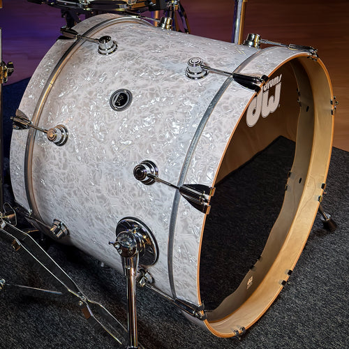 Drum Workshop DEKTFP05TBWMCP DWe 5-Piece, White Marine Pearl COMPLETE DRUM KIT - View 2