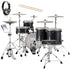 Collage of the components in the EFNOTE 5X Electronic Drum Set - Black Oak DRUM ESSENTIALS BUNDLE