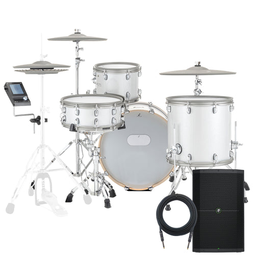 EFNOTE 7 Electronic Drum Set - White Sparkle MONITOR KIT