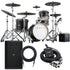 Collage of items included in the EFNOTE PRO 500X Special Electronic Drum Kit MONITOR KIT