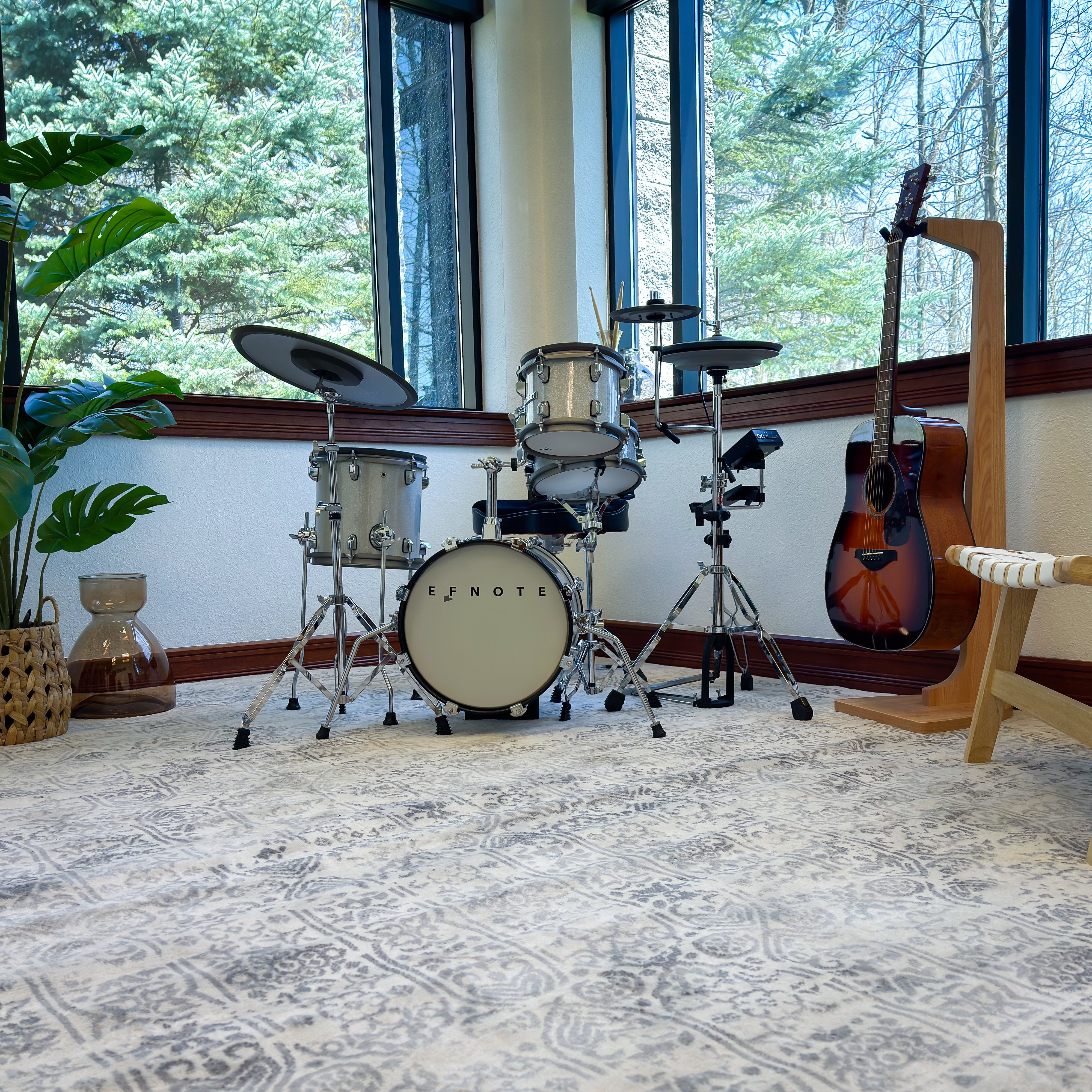 EFNOTE MINI Electronic Drum Set - White Sparkle - View 7